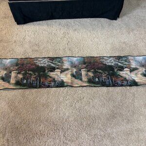 THOMAS KINCADE 69" RUNNER. QUALITY FABRIC. BEAUTIFUL SCENE.